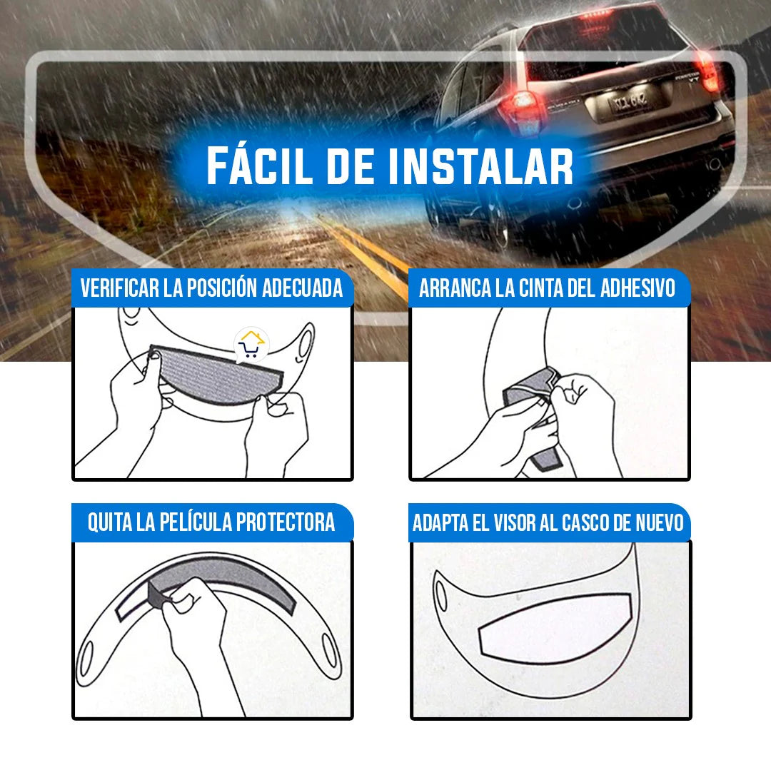 VISOR ANTI LLUVIA & ANTI EMPAÑANTE PARA CASCO