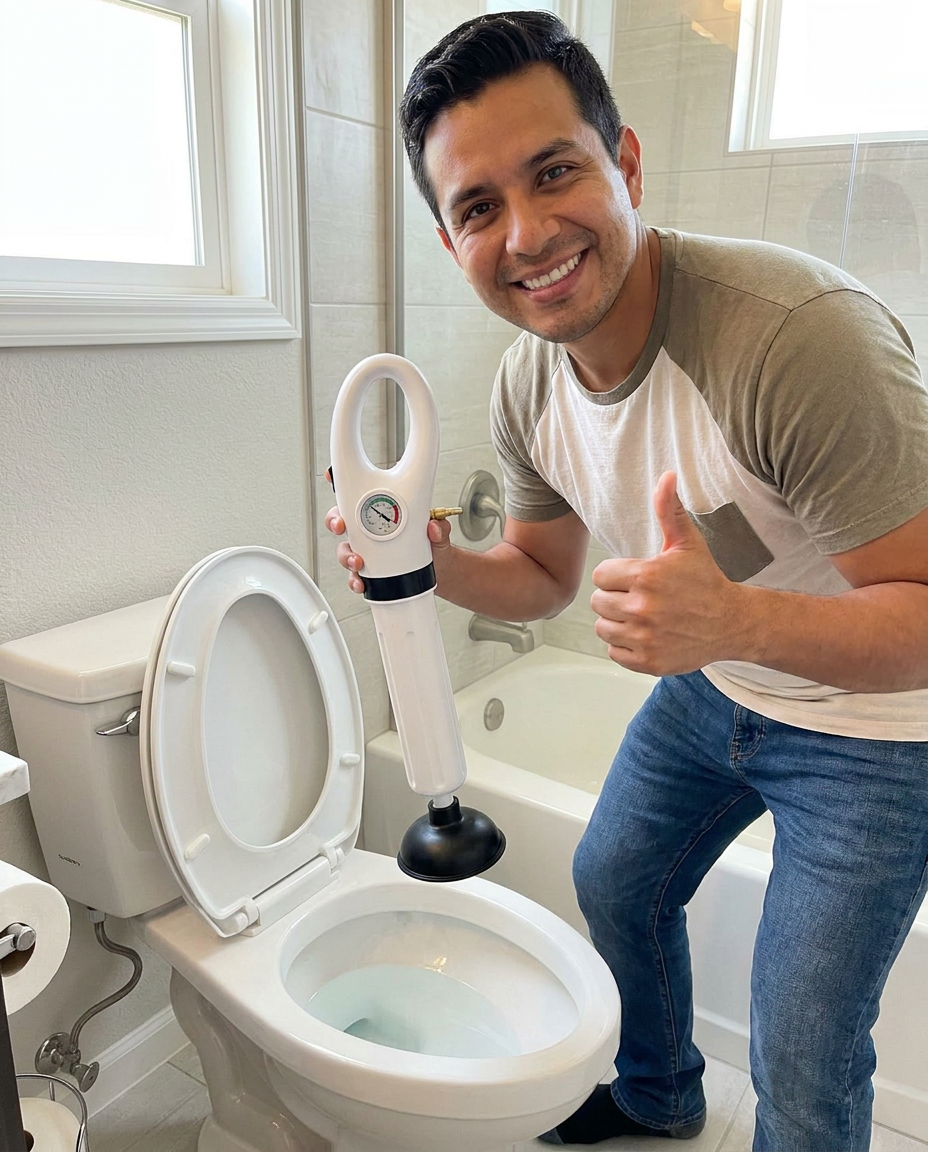 Sanitario destapado