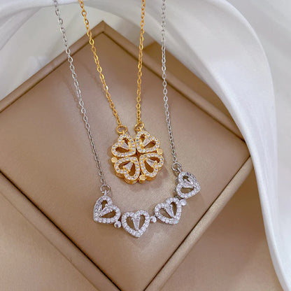 COLLAR TREBOL CORAZON