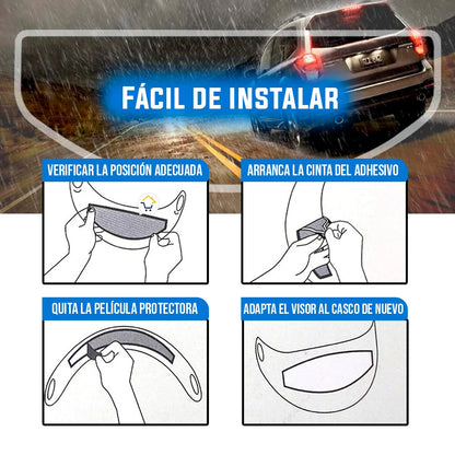 VISOR ANTI LLUVIA & ANTI EMPAÑANTE PARA CASCO