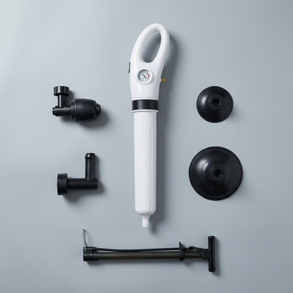 Kit completo: destapador, cabezales e inflador